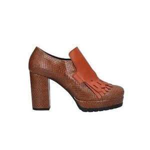 Guido Sgariglia Kiltie Fringe Platform Loafers Snakeskin Print Block Heel 10 NIB